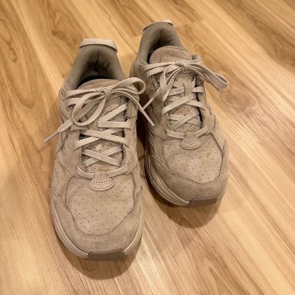Hoka Clifton L Suede Sneakers, women’s size 8.5, color: shifting sand/dune - Picture 2 of 10